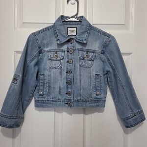 Highway Jeans Girls Medium Wash Cropped Denim jacket Size Small